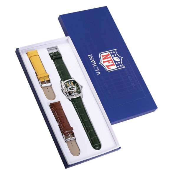 Invicta NFL Green Bay Packers Men's 47mm Watch Green w/ 2 bonus team color - Picture 2 of 6